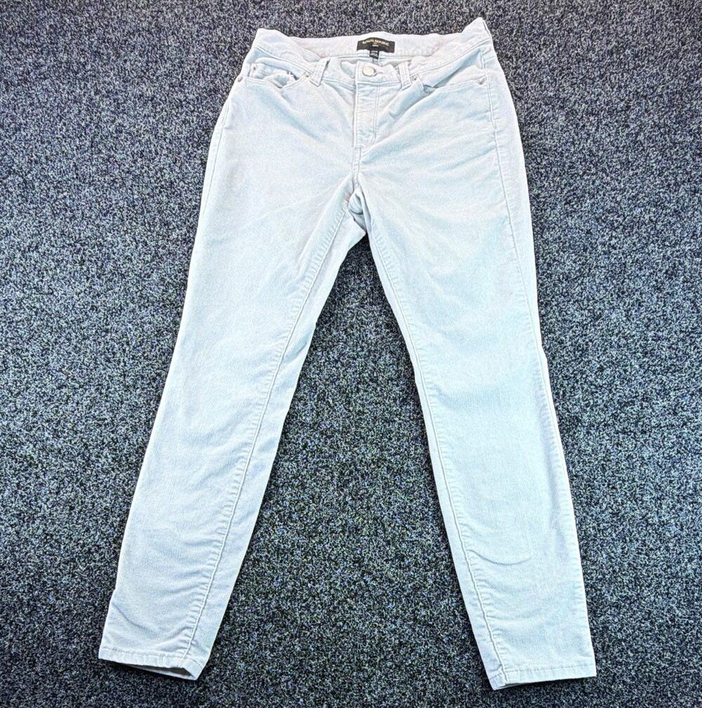 Banana Republic Women’s Gray Corduroy Skinny Mid Rise Stretch 5-Pocket Jeans 4